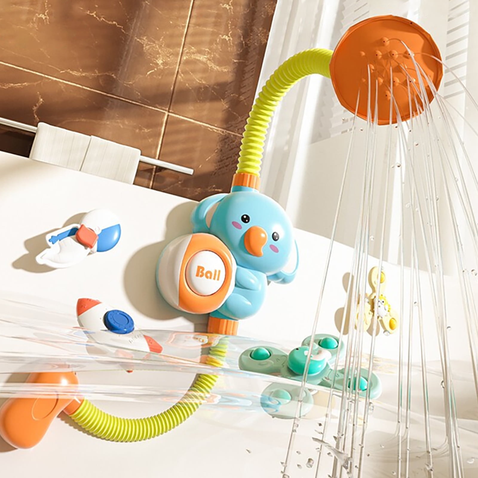 Baby Bath Toys For Children Electric Elephant Duck Water Spray With Suction  Cup Kids Bathroom Bathtub