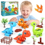 HopeRock Dinosaur Toys for Kids, Boy Toys Ages 3 4 5 6 7 Years Old, T-Rex Toys with Sound & LED Light, Magnetic Dinosaur Building Toys, Christmas Birthday Gift for Toddler Boys.