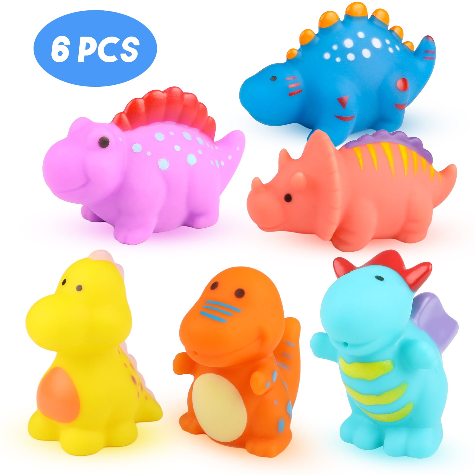 HopeRock Floating Dinosaur Baby Bath Toys, Animal Bathtub Toys for Boys