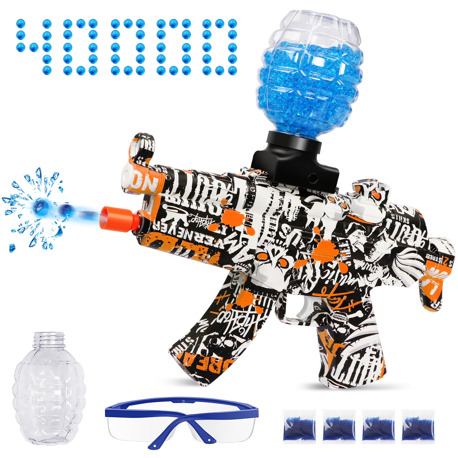 HopeRock Gel Ball Blaster,Water Bead Blasters with 40000 Water Beads