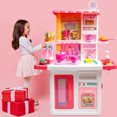 HopeRock Kids Play Kitchen Set, Girls Christmas Gift 33pcs Toy Food & Cookware Accessories