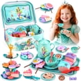 thumbnail image 1 of HopeRock 42PCS Mermaid Tea Party Set for Little Girls, Pretend Play Toys for Toddlers Girls Ages 3 4 5 6 Years, Birthday Gifts for Kids Girls 3-6 Years Old., 1 of 7