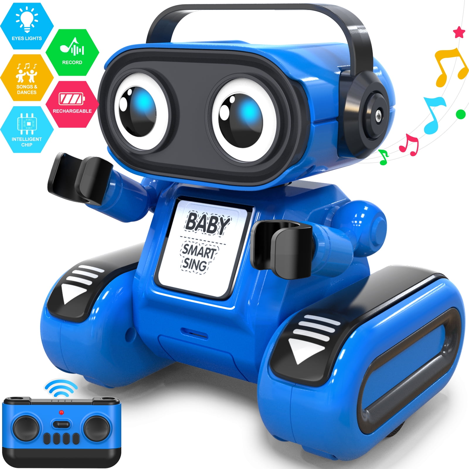 Robot Dog for Kid, Wireless Puppy Interactive Smart Toy, Educational  Electronic Robotic Pet Dog That Walk, Bark, Sing, Dance for Kids Boys and  Girls