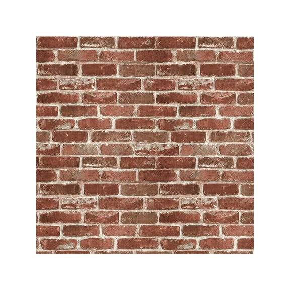 Hopeak Red Brick Wallpaper Self-Adhesive Peel and Stick Wallpaper Waterproof and Removable Good for Home Decoration and Furniture Renovation 17.5 x 787.4 Inches