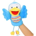 thumbnail image 1 of Hopearl Blue Bird Hand Puppet Plush Animal Toys with Open Movable Mouth Interactive Storytelling Teaching Puppet Theater Gift for Kids Boys Girls, 1 of 5