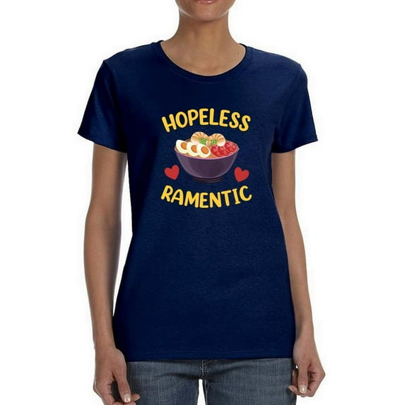 Hopeless Ramentic Hearts Bowl Shaped T-Shirt Women -Smartprints Designs, Female XX-Large