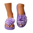 Hopepan White Floral Sandals for Women 2026 - Cute Dressy Flat Bridal ...