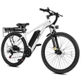 thumbnail image 1 of Hopepeak Racer 26" Adult Electric Bike, Mountain Ebike with up to 20MPH, 48V 7.8Ah Battery 350W Motor Peak 1000W Electric Bicycle with Fender & Rear Rack, Unisex (White), 1 of 5