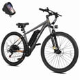 thumbnail image 1 of Hopepeak Racer 26" Adult Electric Bike, Mountain Ebike with up to 20MPH, 48V 7.8Ah Battery 350W Motor Peak 1000W Electric Bicycle,Unisex (Gray), 1 of 5