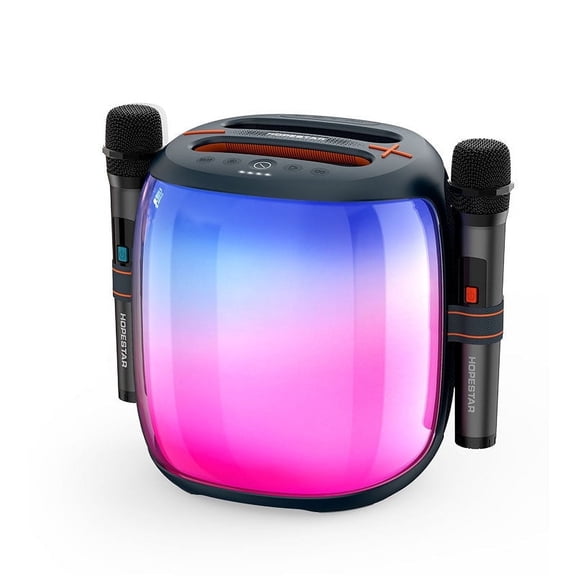 Hopestar Series 100W Portable Bluetooth Party Speaker with Two Microphones, Tripod LED Lights