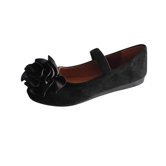 Hopeusnice Flats Shoes for Women Non-Slip Flock Fall Shoes Breathable Flat Heel Flats Shoes Trendy Closed-Toe Sandals Soft Almond Toe Shoes for Beach Almond Toe Comfortable Walking Shoes Black 39