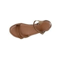 thumbnail image 1 of Hopeusnice Flats Shoes for Women Soft Non-Slip Breathable Pu Summer Shoes Open Toe Women's Flats Shoes Flat Heel Trendy Roman Buckle Roman Moisture-Wicking Walking Shoes Brown 43, 1 of 9
