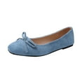 thumbnail image 1 of Hopeusnice Flats Shoes for Women Soft Non-Slip Breathable Pumps Shoes Trendy Flat Heel Women's Flats Shoes Flock Materials Summer And Fall Shoes Round Toe Vacation Shoes Blue 40, 1 of 9