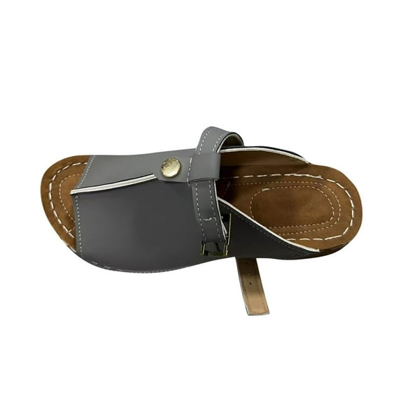 Hopeusnice High Heels Shoes for Women Open Toe Sandals Breathable Non-Slip Trendy PU Materials Summer Shoes Thick-Soled Heel Women's High Heels Shoes Soft Buckle Outdoor Shoes Gray 40