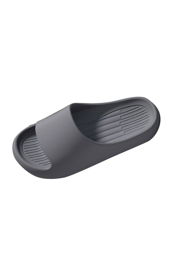 Home Slippers Non-Slip Breathable Eva Materials Summer Shoes Open Toe Flat Heel Trendy Soft Moisture-Wicking Walking Shoes Gray 40