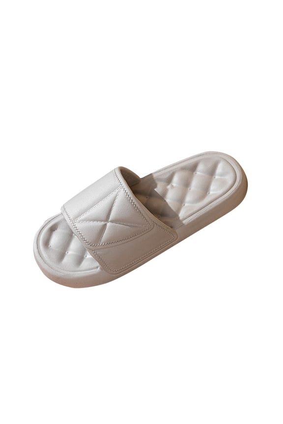 Home Slippers for Women And Men Eva Materials Summer Shoes Breathable Non-Slip Flat Heel Women's Slippers Open Toe Soft Trendy Vacation Shoes Gray 40