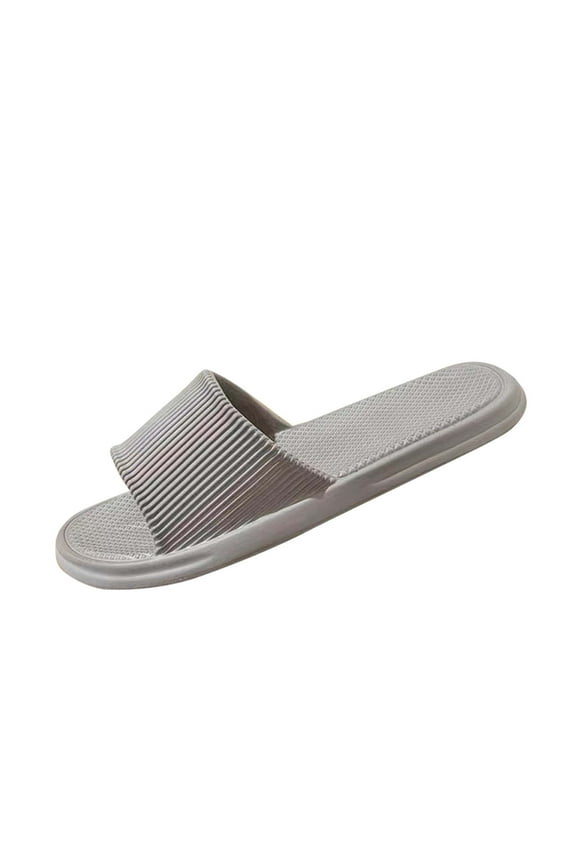 Men's Slippers Non-Slip Eva Materials Summer Shoes Open Toe Sandals Trendy Breathable Soft Flat Heel Home Slippers Outdoor Shoes Gray 44