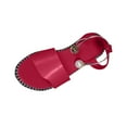 thumbnail image 1 of Hopeusnice Sandals for Women Flat Heel Breathable Non-Slip Women's Sandals Open Toe Sandals PU Materials Summer Shoes Trendy Soft Buckle Vacation Shoes Red 36, 1 of 9