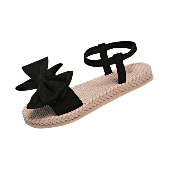 Hopeusnice Sandals for Women Open Toe Breathable Non-Slip Soft Flat Heel Trendy Women's Sandals Nylon Spandex Materials Summer Shoes Outdoor Shoes Black 37