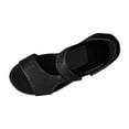 thumbnail image 1 of Hopeusnice Sandals for Women Open Toe Sandals Breathable Non-Slip Cloth Materials Summer Shoes Soft Thick-Soled Heel Women's Sandals Trendy Outdoor Shoes Black 41, 1 of 8