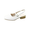 thumbnail image 1 of Hopeusnice Sandals for Women Pu Summer And Fall Shoes Breathable Soft Block Heel Women's Sandals Non-Slip Closed-Toe Sandals Trendy Square Toe Buckle Square Toe Comfortable Walking Shoes White 37, 1 of 9