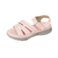 thumbnail image 1 of Hopeusnice Sandals for Women Soft Non-Slip Breathable PU Materials Summer Shoes Open Toe Sandals Trendy Thick-Soled Heel Women's Sandals Shoes for Beach Arch Support Shoes Pink 37, 1 of 7