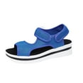 thumbnail image 1 of Hopeusnice Sandals for Women Soft Non-Slip Breathable Trendy Thick-Soled Heel Eva Materials Summer Shoes Women's Sandals Open Toe Roman Outdoor Shoes Blue 43, 1 of 9