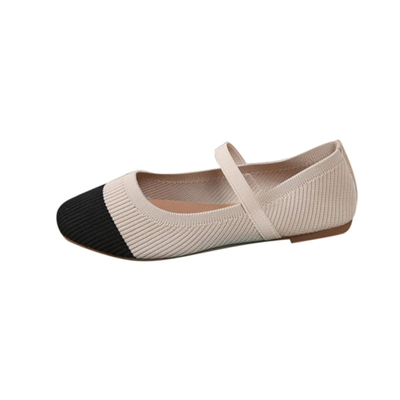 Hopeusnice Sandals for Women Trendy Non-Slip Breathable Pumps Shoes Cloth Materials Summer And Fall Shoes Women's Sandals Soft Flat Heel Lightweight Walking Shoes Beige 41