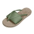thumbnail image 1 of Hopeusnice Slippers for Women Non-Slip Flock Summer Shoes Soft Trendy Thong Sandals Women's Slippers Breathable Flat Heel Shoes for Beach Moisture-Wicking Walking Shoes Green 40, 1 of 9