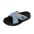 thumbnail image 1 of Hopeusnice Slippers for Women Soft Non-Slip Breathable Open Toe Sandals Thick-Soled Heel Cloth Materials Summer Shoes Trendy Women's Slippers Shoes for Beach Outdoor Shoes Sky Blue 35, 1 of 8