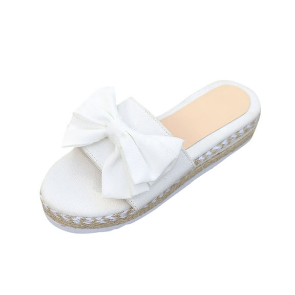 Hopeusnice Slippers for Women Soft Non-Slip Breathable Women's Slippers Thick-Soled Heel Eva Materials Summer Shoes Trendy Open Toe Roman Outdoor Shoes White 35