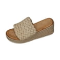 thumbnail image 1 of Hopeusnice Wedges Shoes for Women Trendy Non-Slip Breathable Women's Wedges Shoes Open Toe Wedge Heel Eva Materials Summer Shoes Soft Roman Moisture-Wicking Walking Shoes Beige 39, 1 of 9