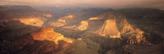 Hopi Point Canyon Grand Canyon National Park AZ USA Canvas Art - Panoramic Images (36 x 12)