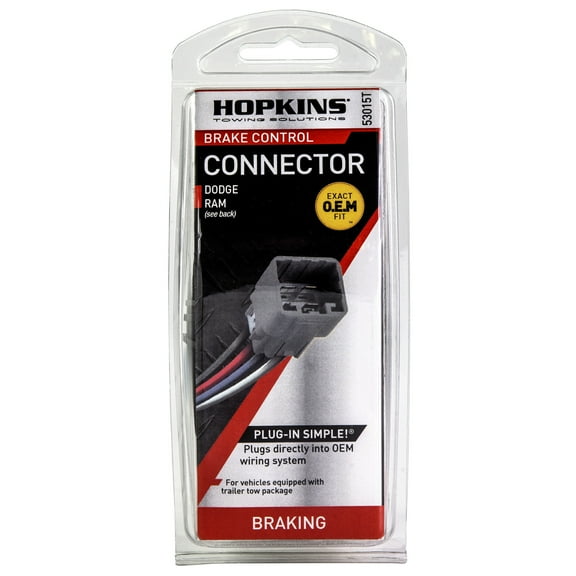 Hopkins 53015T Plug-In Simple Brake Control Connector for Dodge Ram (2010-2011)