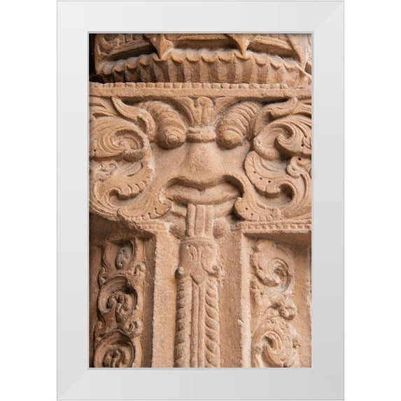 Hopkins, Cindy Miller 17x24 White Modern Wood Framed Museum Art Print Titled - India-Delhi Qutub Minar-circa 1193-one of earliest known samples of Islamic architecture
