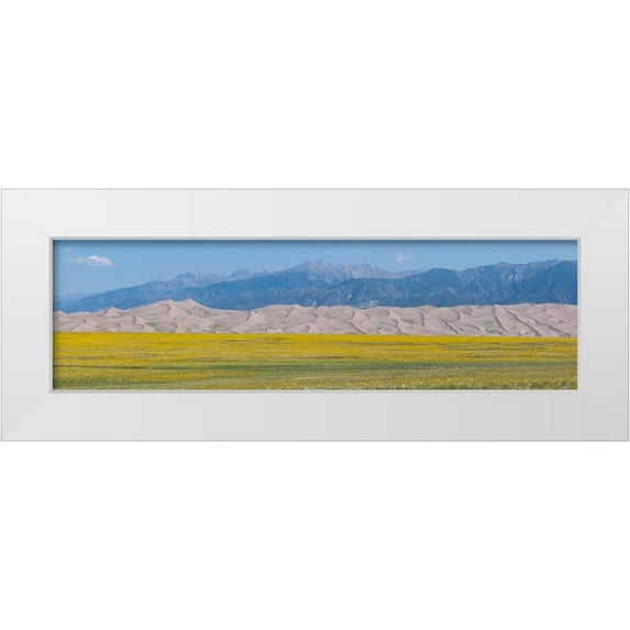 Hopkins, Cindy Miller 18x8 White Modern Wood Framed Museum Art Print Titled - USA-Colorado-San Luis Valley-Great Sand Dunes National Park