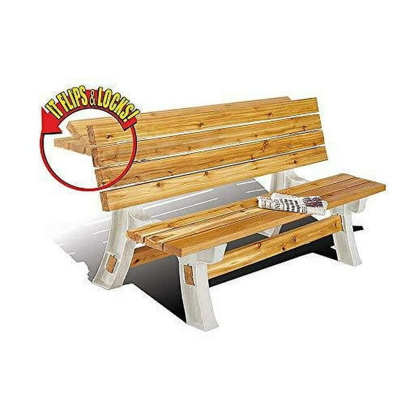 Hopkins - F3 Brands 90110 Flip-Top Outdoor Bench, Color - Sand