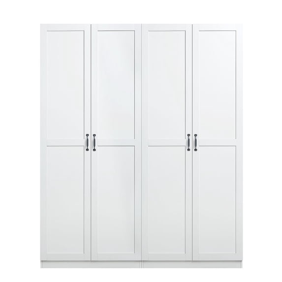 Manhattan Comfort Hopkins 2-Piece Wood Storage Closets in White