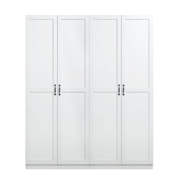 Manhattan Comfort Hopkins 2-Piece Wood Storage Closets in White