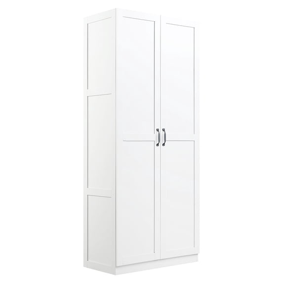 Manhattan Comfort Hopkins Storage Closet 3.0 from Engineered Wood in White
