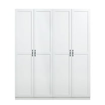 Hopkins Storage Closet 4.0 from Engineered Wood in White - Set of 2