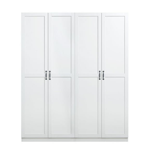 Hopkins Storage Closet 4.0 from Engineered Wood in White - Set of 2