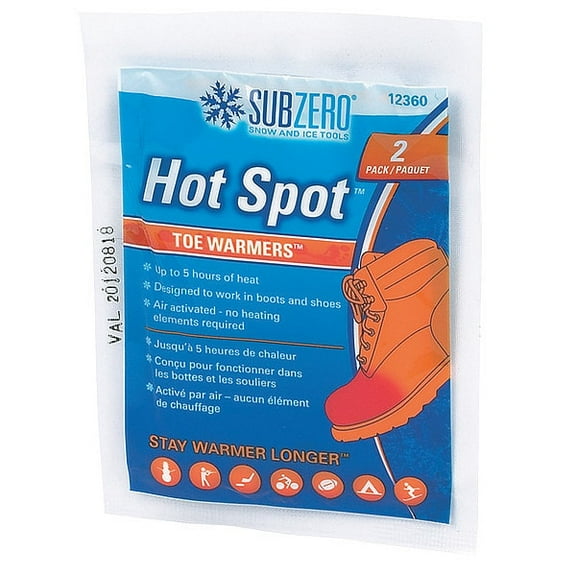 Subzero Toe Warmers, 2 x 3 In.,PK2 12360