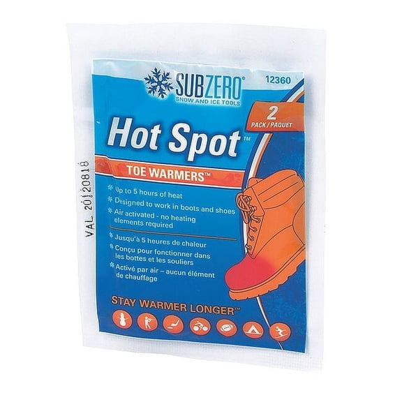 Subzero Toe Warmers, 2 x 3 In.,PK2 12360