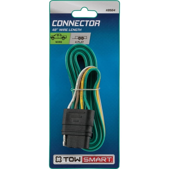 Hopkins Towing Solutions 48025 4 Wire Flat Vehicle End Connector with Splice Connectors