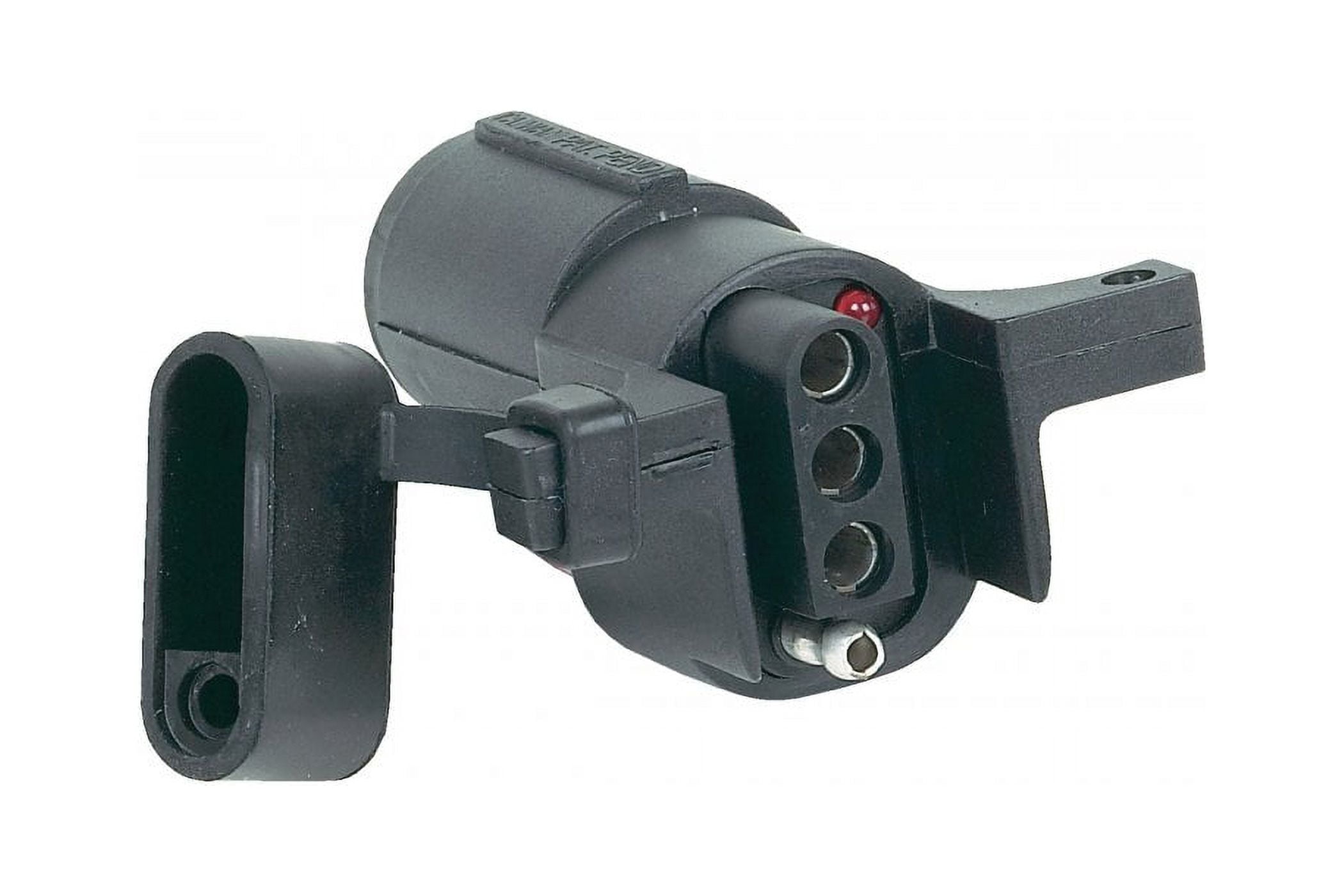 Hopkins Towing Solutions 6 Round to 4 Flat Black Adapter with LED, 47325