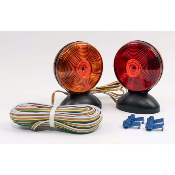 Hopkins Towing Solutions Magnetic 2 Sided Towing Light Kit, C6300, Amber and Red