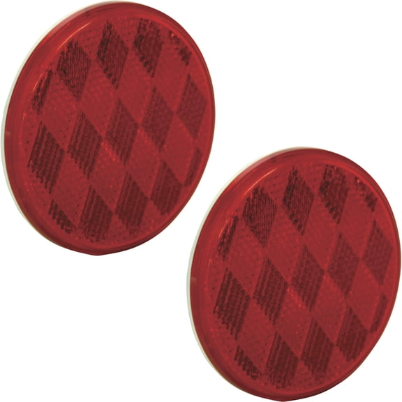 Hopkins Towing Solutions Red Round Stick-on Reflectors, 2-Pk.