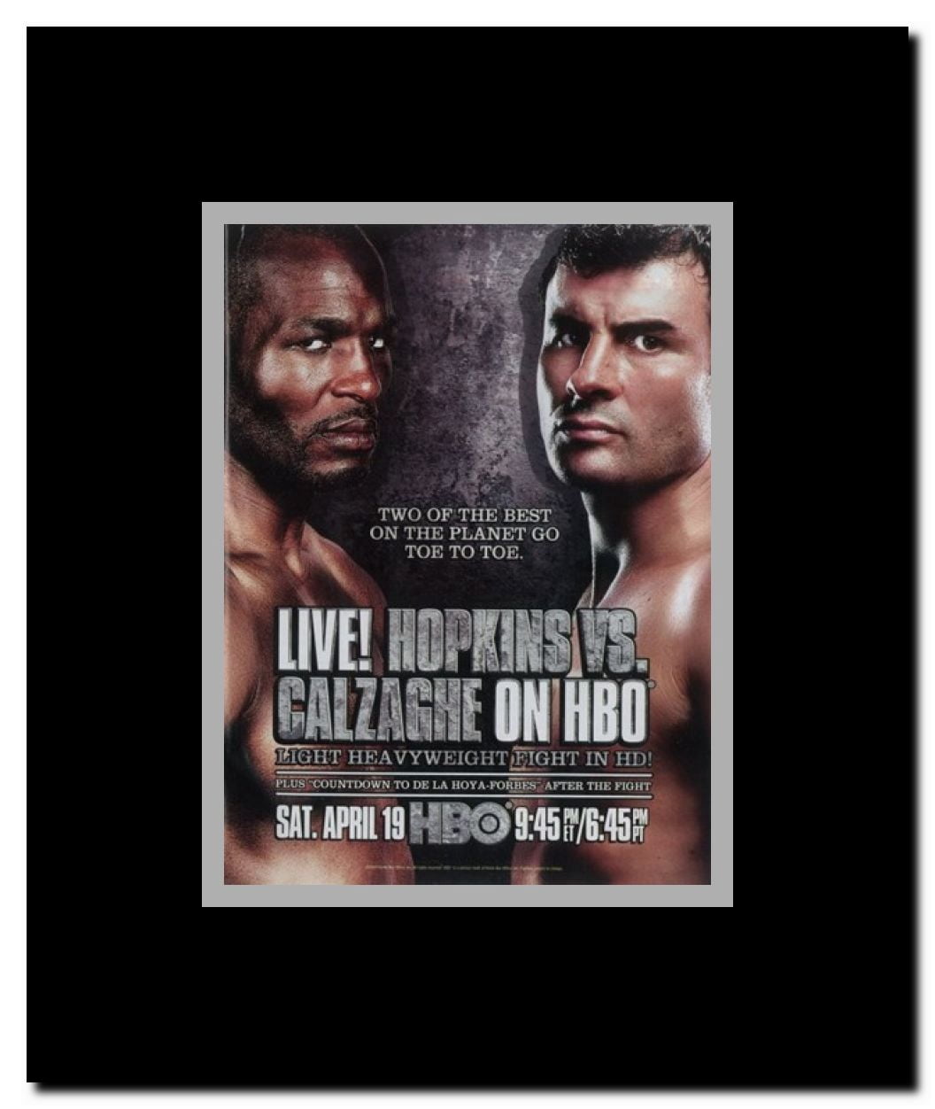 Hopkins vs. Calzaghe Framed Movie Poster