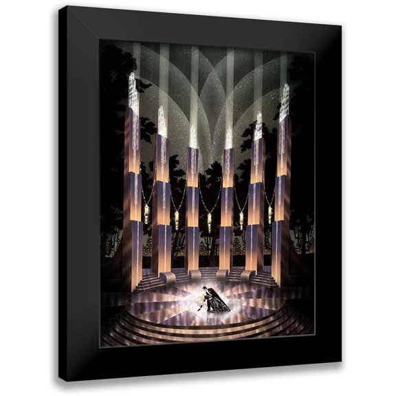 Hoppe, Robert 12x14 Black Modern Framed Museum Art Print Titled - Nocturne